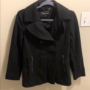 Black Rivet pea coat